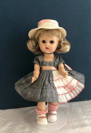 Vintage Vogue Slw Ginny Doll In Her Tagged Candy Dandy Dress