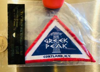 Greek Peak - - Vintage Ski Patch Souvenir - - Cortland,  Ny
