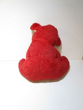 Vintage rubber faced crying sad teddy bear Knickerbocker Rushton 1960 ' s toy 5