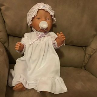 Vintage Zaph Creation16” Vinyl Wet And Drink Baby Doll Pink Eyes 1969 Baby Born