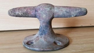 Old Antique Weathered Brass Bronze Boat Cleat.
