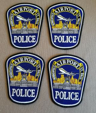 Usa - 4 X St Paul Minneapolis Airport Police Patches - Minnesota