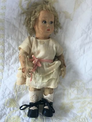 Antique Cloth LENCI Child Doll 5