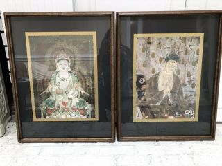 Vintage Ethan Allen Limited Edition Framed Art Prints Empress And Samurai