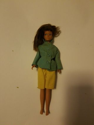 Vintage Skipper Doll - Barbie - 1963 - Brunette - Straight Legs - Nude - Mattel