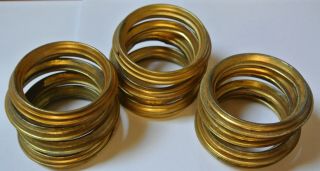 Vintage French Brass Curtain Rings Classic Set Of 12