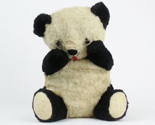 Vintage Well Loved Lovey Panda Bear Stuffed Animal Teddy Best Friend Companion
