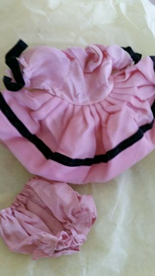 Vintage Doll Clothes Pink Dress,  & Bloomers Ginny,  Virga,  Muffie,  Ginger 8 "