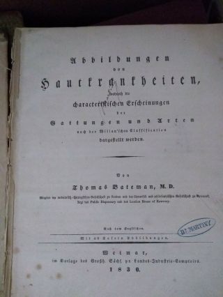 Antique Medical Book 1830.  German