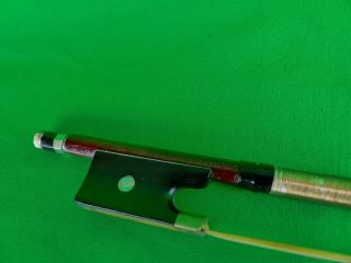antique wood violin bow ebony frog abalone inlay f.  n.  voirin paris 4/4 29 in 58g 3