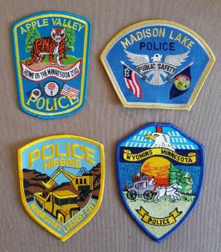 Usa - 4 X Different Police Patches - Minnesota 11