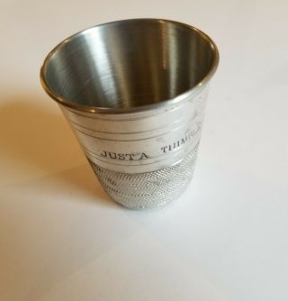 Vintage Just A Thimble Full Cup William Adams Sheffield England Pewter