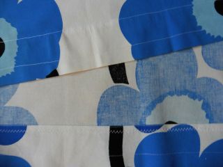Vintage Marimekko Cotton Valance With Blue UNIKKO Print By Maija Isola Design 4