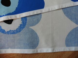 Vintage Marimekko Cotton Valance With Blue UNIKKO Print By Maija Isola Design 5