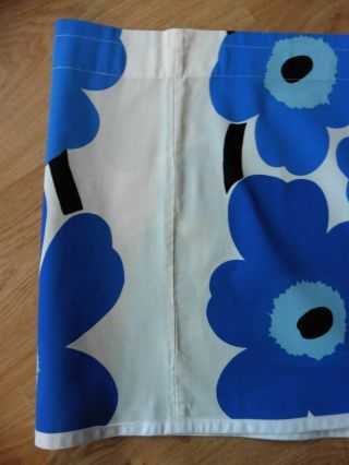 Vintage Marimekko Cotton Valance With Blue UNIKKO Print By Maija Isola Design 6