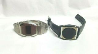 2 Vintage Led Watches 1 Texas Instrument And 1 Silver Xl400