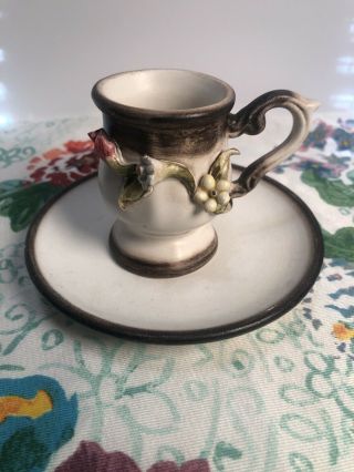 Capodiminte Italy Demitasse Tea Coffee Cup And Saucer Set
