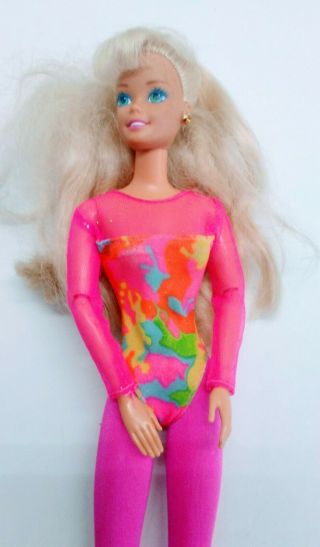 Vintage 1975 mattel barbie Blonde Retro Work out suit Articulating 2