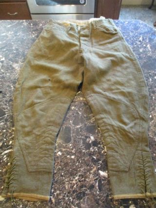 Ww1 U.  S.  Army Field Trousers 32wx25i Wool