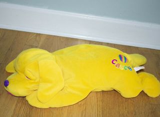 Vintage Lisa Frank Casey 24 " Plush Yellow Dog Large Stuffed Animal 1998 Retro