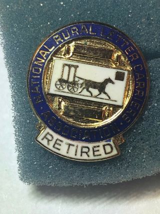 Vintage Pin: Nrlca (retired) National Rural Letter Carriers Association 10k Gf