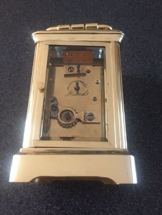 Very Fully Serviced Brass Cased English Carriage Clock 7