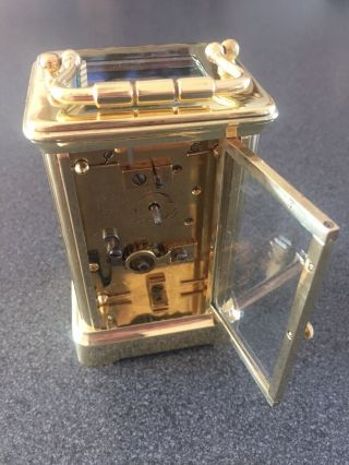 Very Fully Serviced Brass Cased English Carriage Clock 8