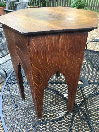 Antique Arts & Crafts Mission Oak Tabouret Table Stickley Limbert Era