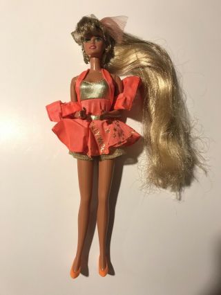 Hollywood Hair Teresa Barbie Friend Doll Vintage 1992 Mattel Orange Outfit 90s
