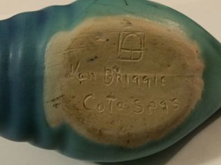 Antique Vintage Van Briggle Pottery Planter Sea Shell Cotospas 8 1/2 
