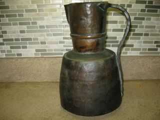 Vintage Seven Tall Inch Copper Measuring Pitcher 1&1/4 Gallon