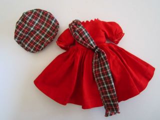 Vintage Ideal Little Miss Revlon 9051 Scotch Dress W/htf Beret Tagged