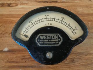 Antique Weston Electrical Instrument Corp.  R.  P.  M.  Gauge Model 271 Usa (bt - 1)