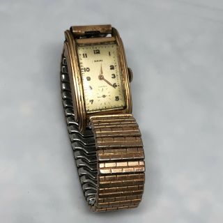 Vintage Antique Wristwatch Watch Ermi 15 Rubis Self Wind Needs Adjusted