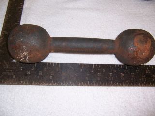 vintage 2 cast iron 12 lb globe dumbbell pair steel weight unbranded antique old 2