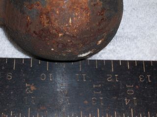 vintage 2 cast iron 12 lb globe dumbbell pair steel weight unbranded antique old 3