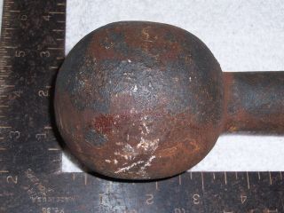 vintage 2 cast iron 12 lb globe dumbbell pair steel weight unbranded antique old 4