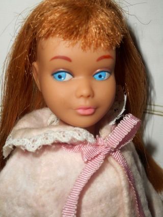 Vintage Barbie First Issue Titian Skipper Doll In Dreamtime 1909 Pjs Slippers