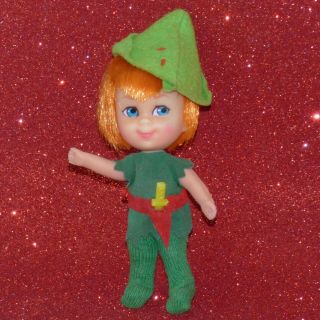Vintage Mattel Liddle Kiddle Storybook Peter Paniddle Pan Doll W/ Hat Belt