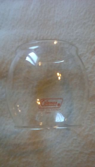 Vintage Coleman Camping Lantern Globe Glass C - 14 690a051 200a Red Label Usa