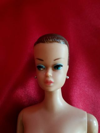 Vintage 1962 Midge Barbie Doll with Brunette Wig.  Japan on Right foot. 3