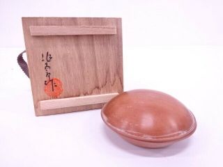 86339 Japanese Tea Ceremony / Incense Container Jujube Kogo Artisan Work