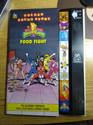 Power Rangers Food Fight Golden Sound Story Vintage Children 