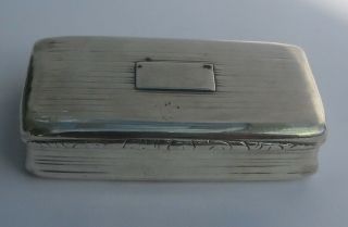 Antique English Silver Snuff Box By Nathaniel Mills C.  1837
