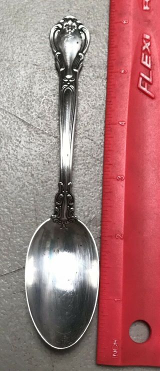 Vintage 1913 Sterling Silver Spoon 21,  Grams Pat.  1895 Hallmarks Lion Anchor??