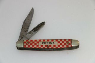 Vintage Kutmaster Purina Advertising 3 Blade Pocket Knife 2