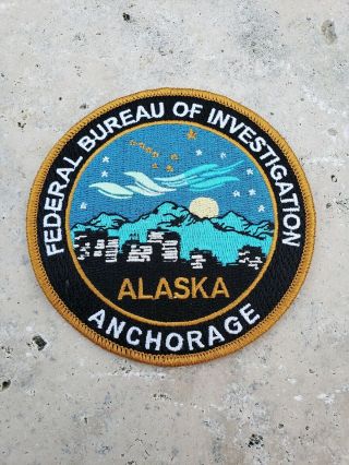 Federal Bureau Of Investigation Fbi Anchorage Alaska Shoulder Patch Ak 4 "