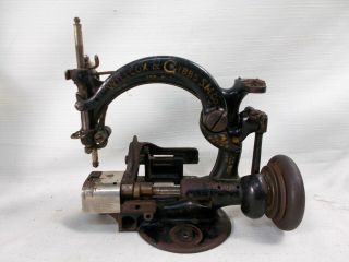 Antique Willcox & Gibbs S.  M Co Sewing Machine Cast Iron Beauty 1880 Pat Date