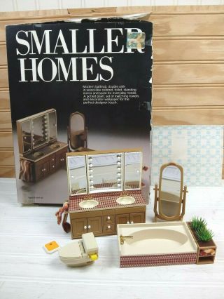 Vintage Tomy Smaller Homes Bathroom Bath Dollhouse Doll Furniture 2404
