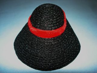 Vintage Madame Alexander Cissette Fashion Doll 913 Black Straw Hat 1957